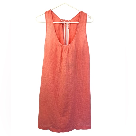 J. Crew Dresses & Skirts - J Crew peach gauzy scoop neck back cutout gauzy beach dress, XL